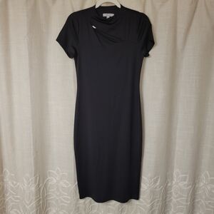 Gaze Black Midi Dress